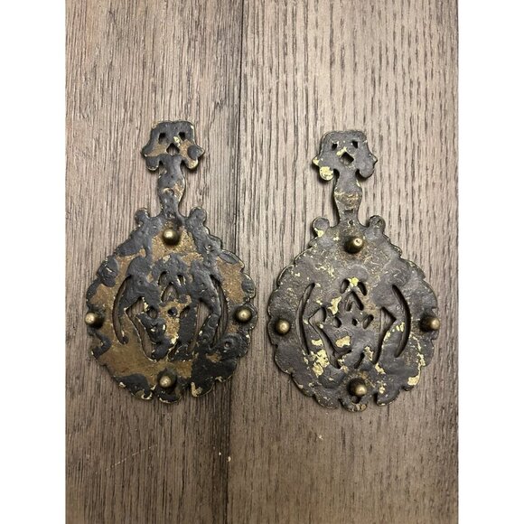 Vintage Ornate Brass Trivets Set Of 2 - Picture 5 of 5